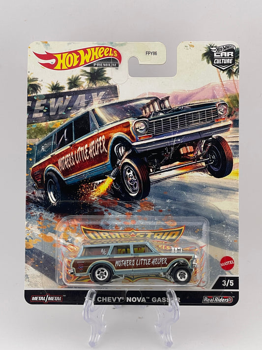 Hot Wheels Premium Car Culture Drag Strip Demons 3/5 '64 Chevy Nova Gasser