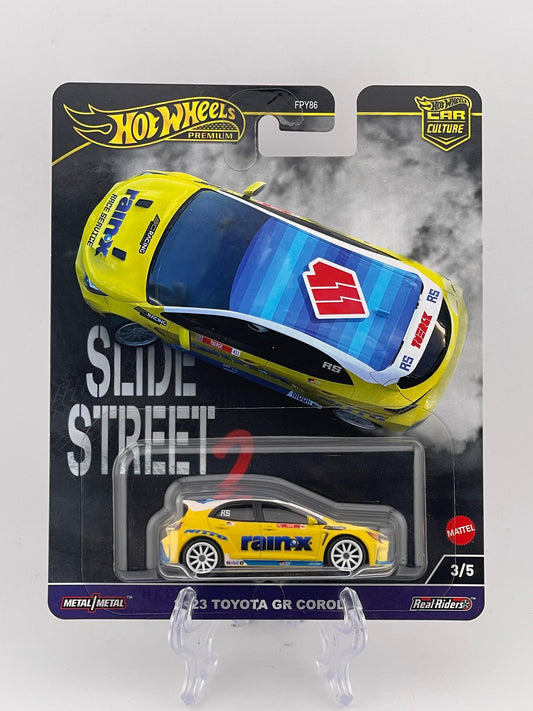 Hot Wheels Premium Car Culture Slide Street 2 3/5 2023 Toyota GR Corolla