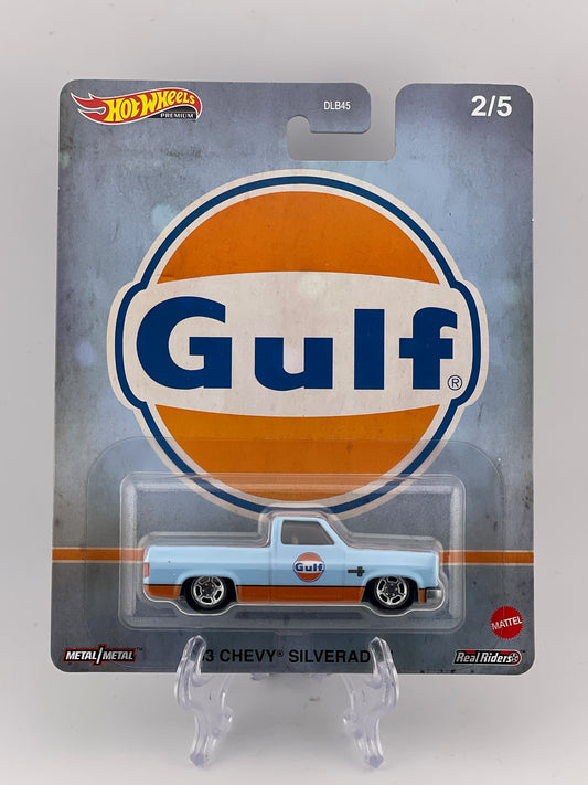 Hot Wheels Premium Vintage Oil 2/5 Gulf '83 Chevy Silverado