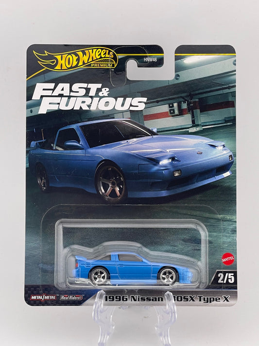 Hot Wheels Premium Fast & Furious 2/5 1996 Nissan 180SX Type X *International Sticker*