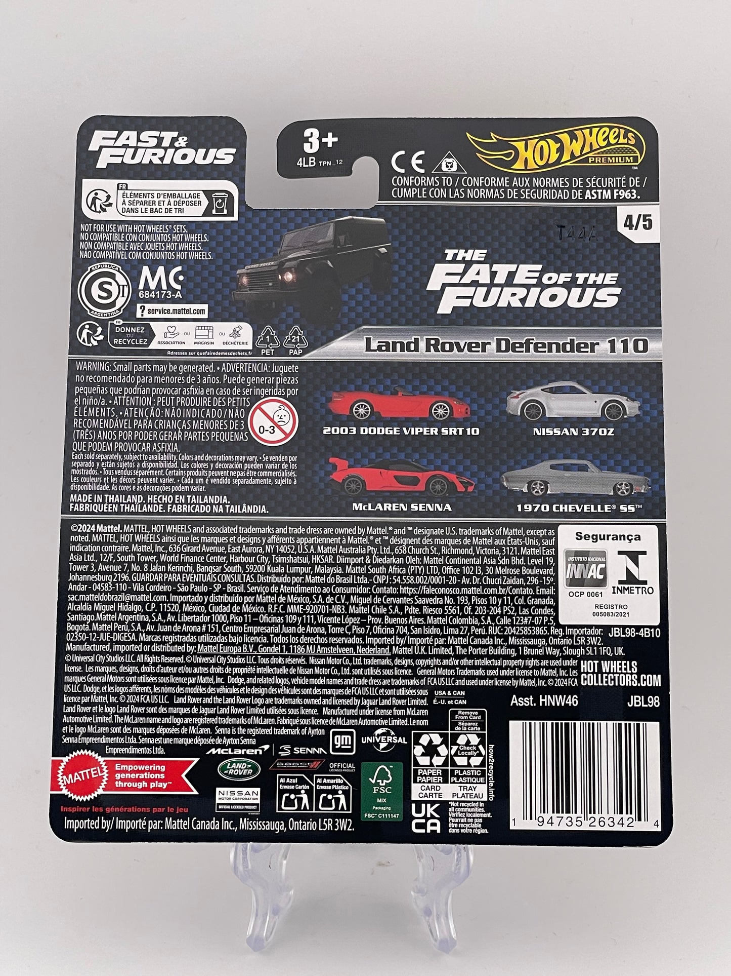 Hot Wheels Premium Fast & Furious 4/5 Land Rover Defender 110