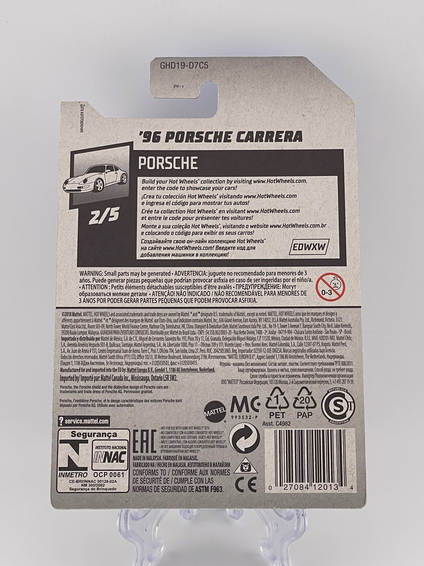 Hot Wheels Mainline '96 Porsche Carrera Porsche 2/5