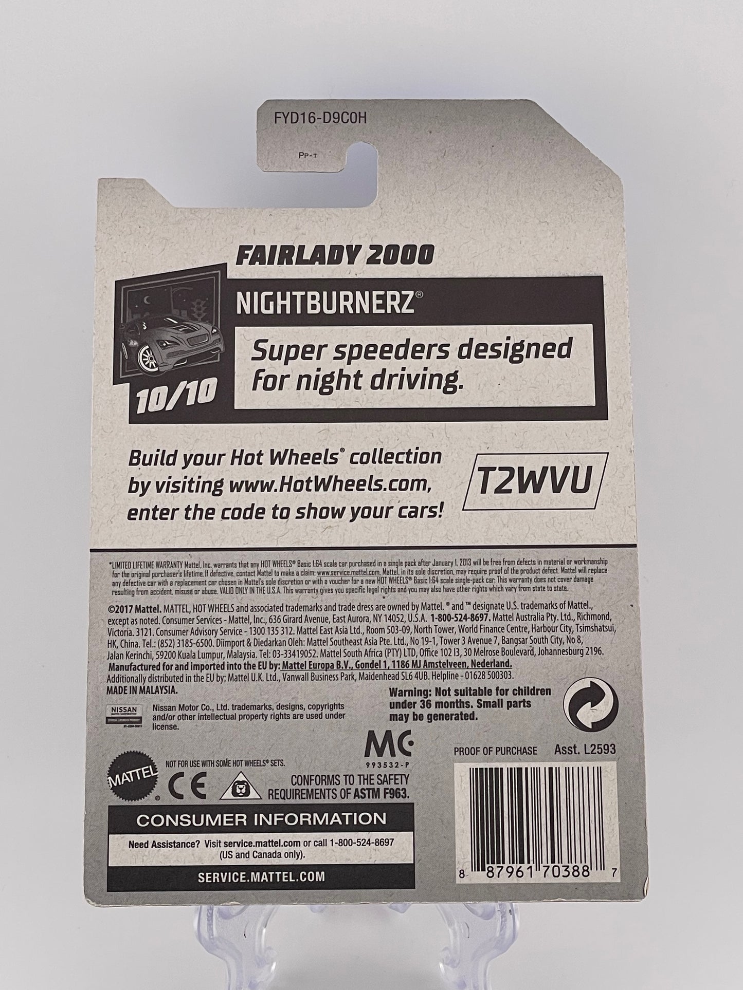 Hot Wheels Mainline Fairlady 2000 Nightburnerz 10/10