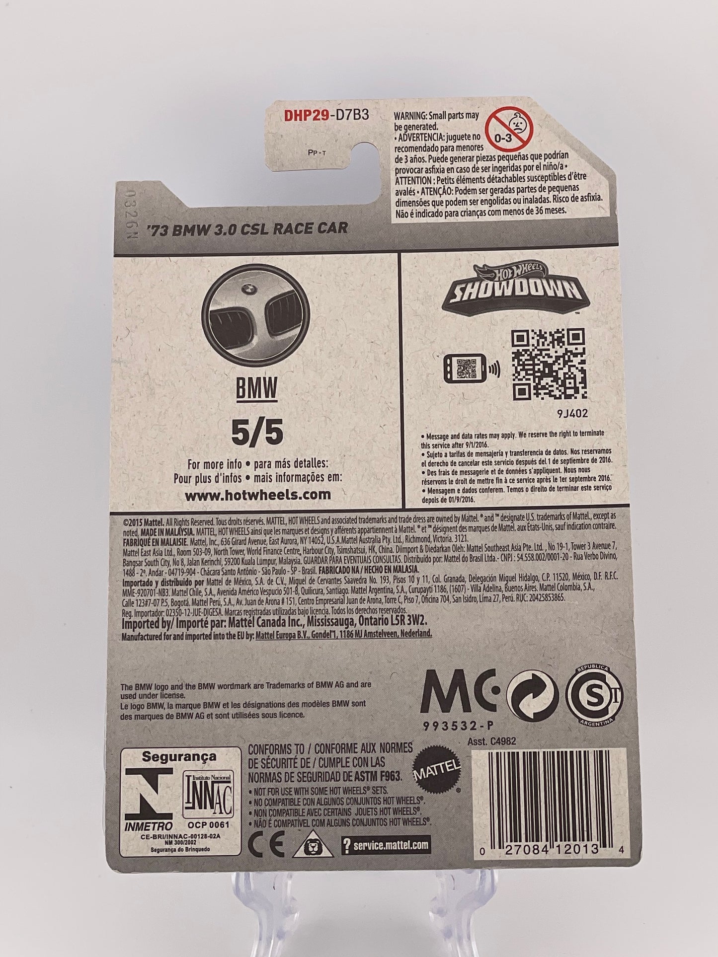 Hot Wheels Mainline '73 BMW 3.0 CSL Race Car BMW 5/5