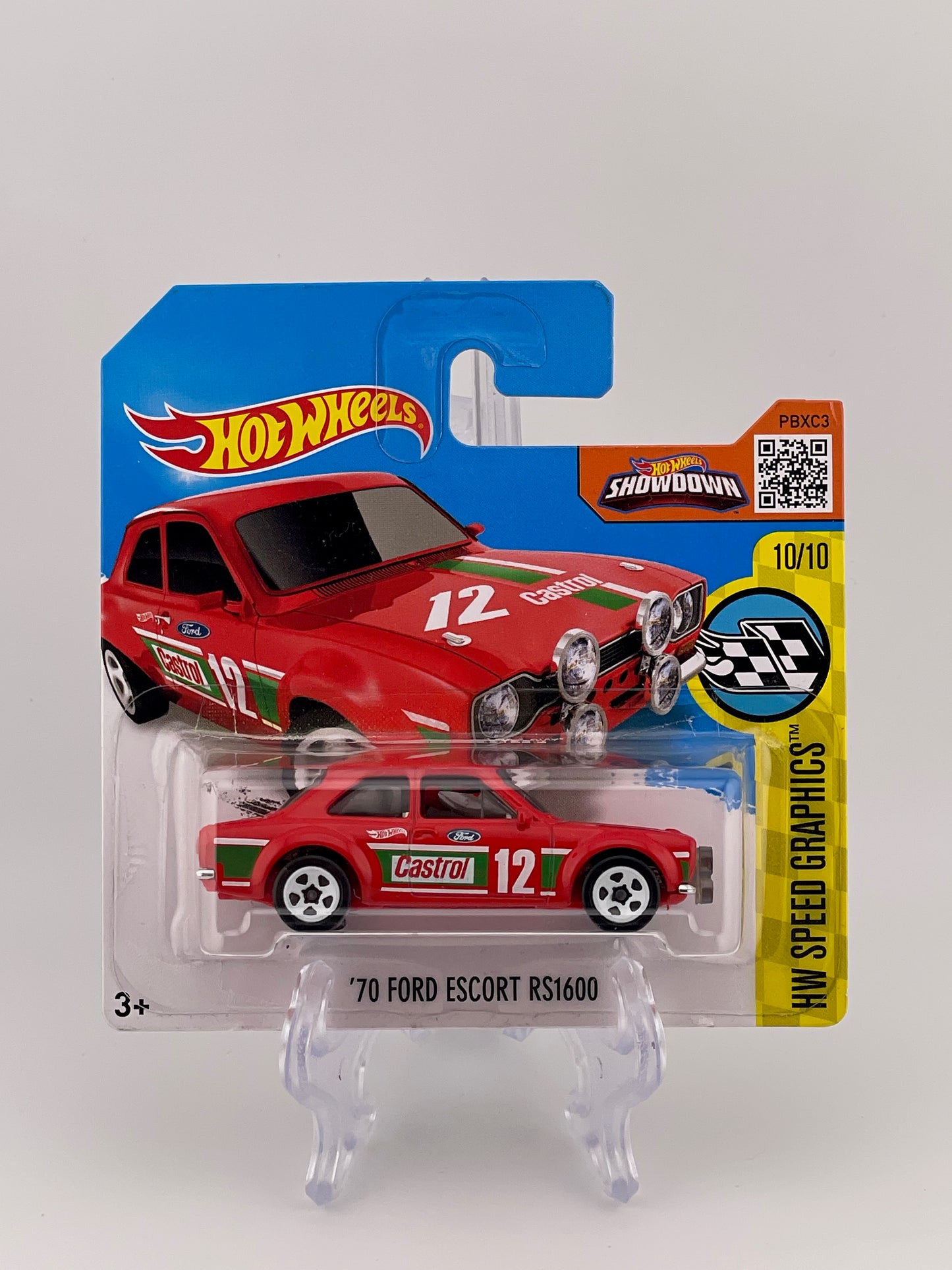 Hot Wheels Mainline '70 Ford Escort RS1600 HW Speed Graphics 10/10 *Short Card*