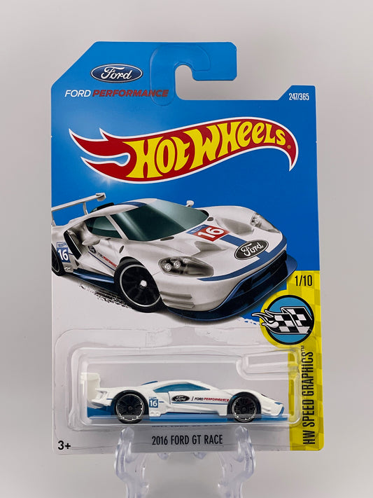Hot Wheels Mainline 2016 Ford GT Race HW Speed Graphics 1/10