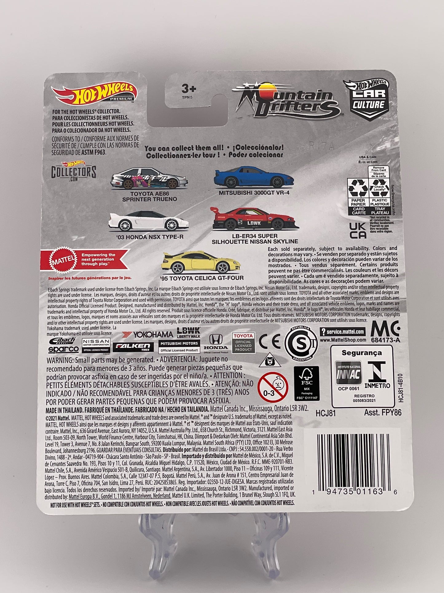 Hot Wheels Premium Car Culture Mountain Drifters 4/5 LB-ER34 Super Silhouette Nissan Skyline