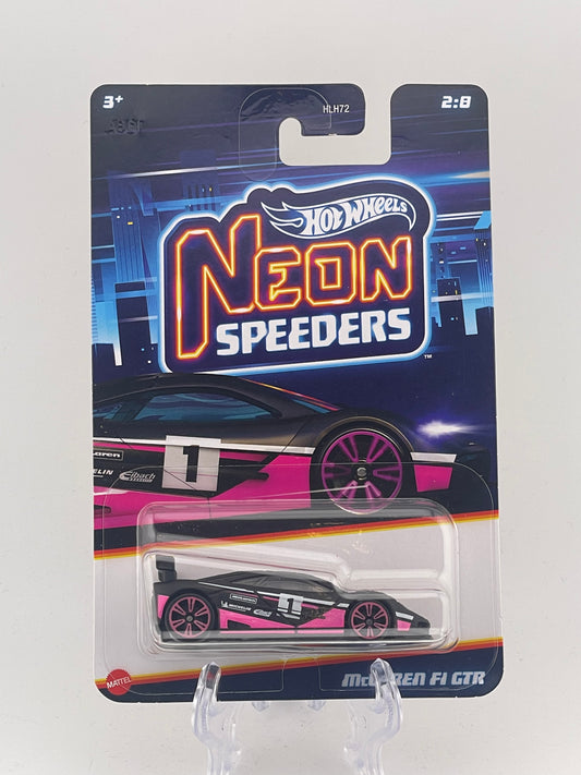 Hot Wheels Themed Assortment Neon Speeders 2/8 Mclaren F1 GTR