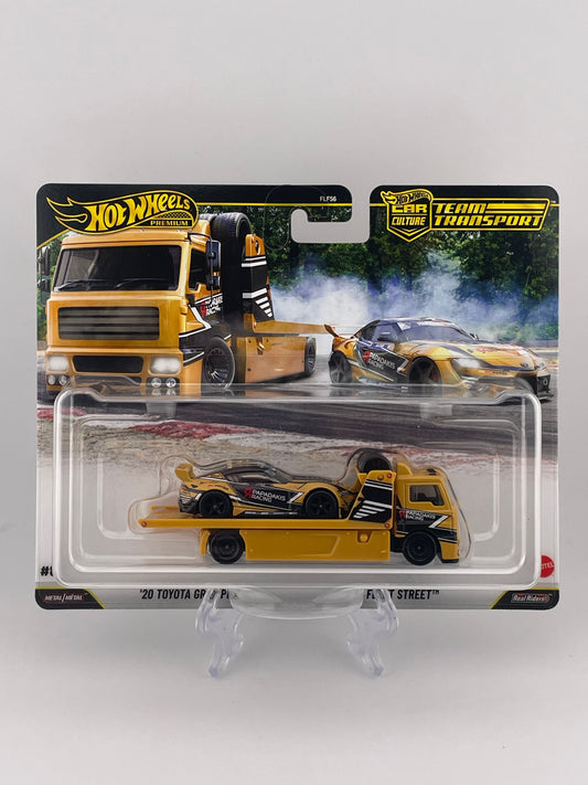 Hot Wheels Premium Car Culture Team Transport #86 '20 Toyota GR Supra + Fleet Street