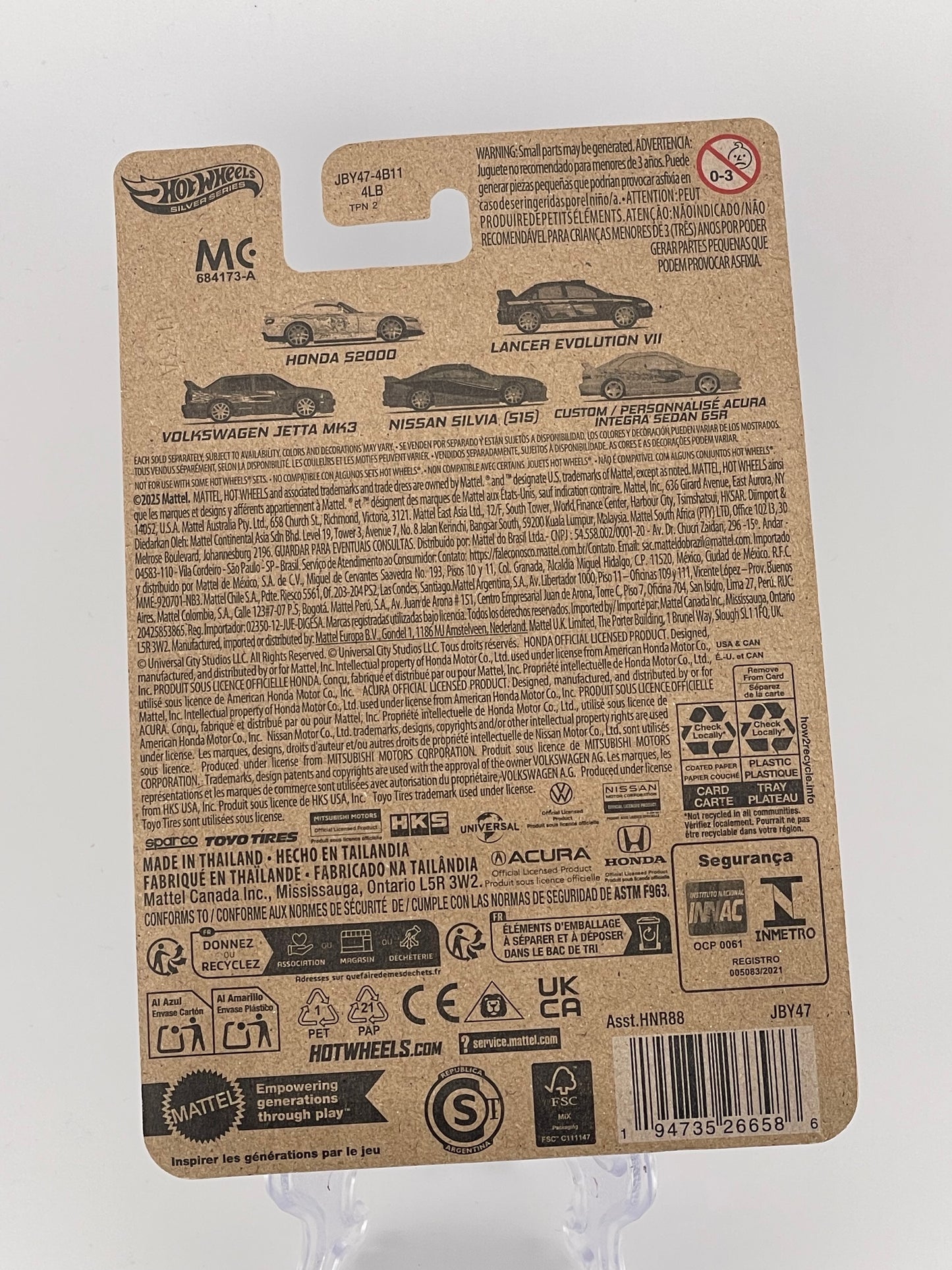 Hot Wheels Silver Series Fast & Furious Graphic Remix 2/5 Lancer Evolution VII