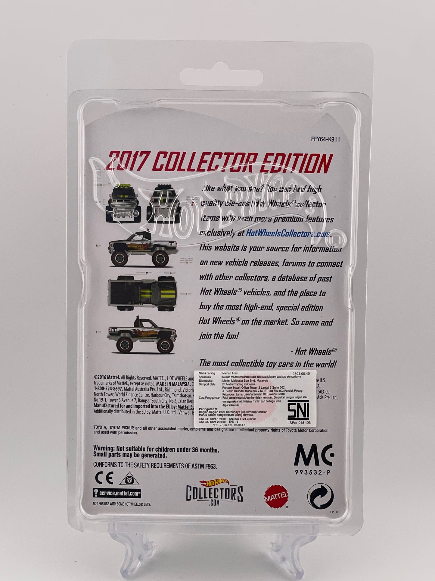 Hot Wheels 2017 Collector Edition ZAMAC Edition 1987 Toyota Pickup *Check Description*
