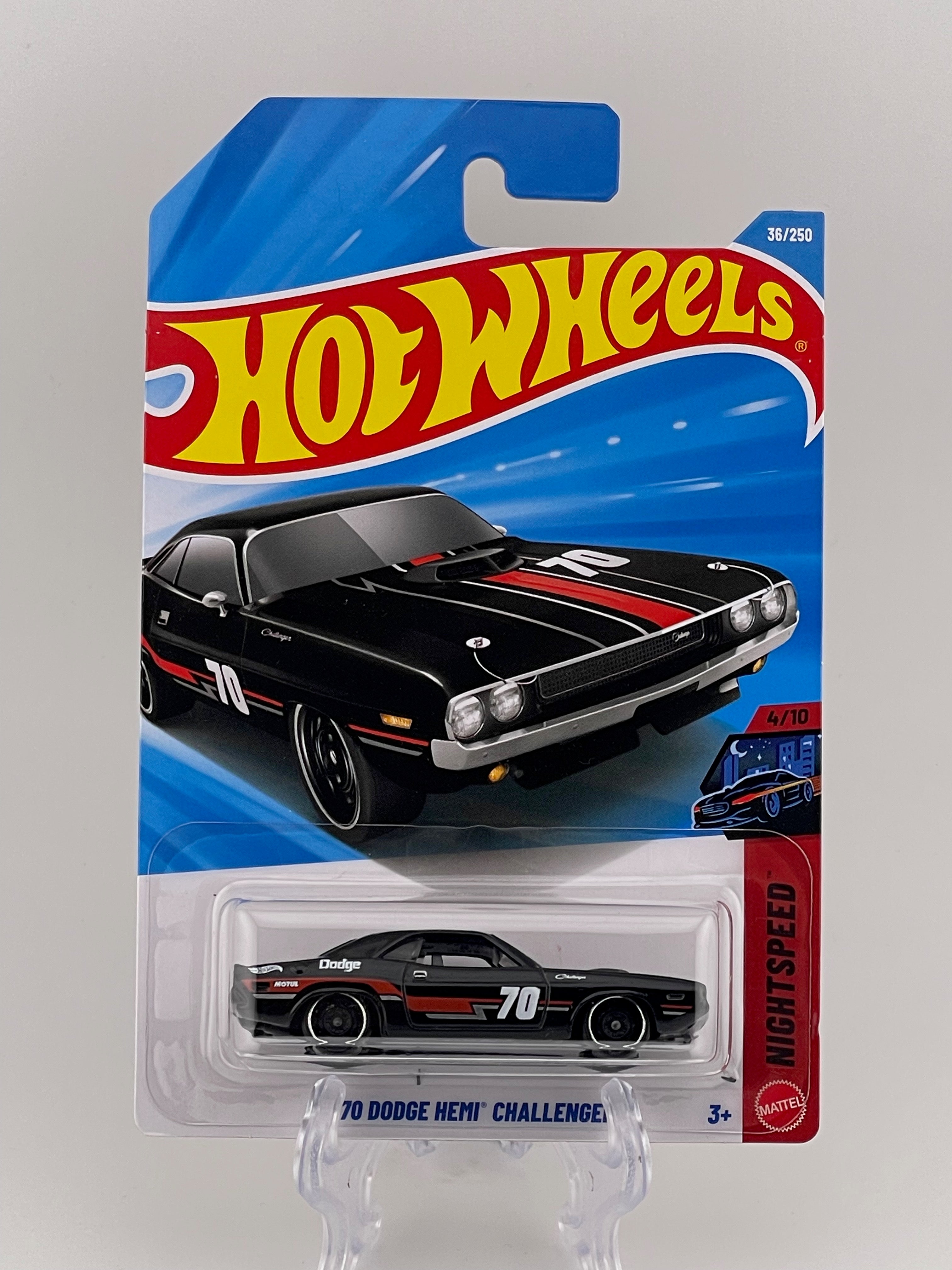 Hot Wheels Mainline '70 Dodge Hemi Challenger Night Speed 4/10