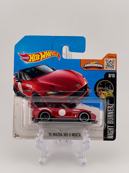 Hot Wheels Mainline '15 Mazda MX-5 Miata Nightburnerz 8/10 *Short Card*