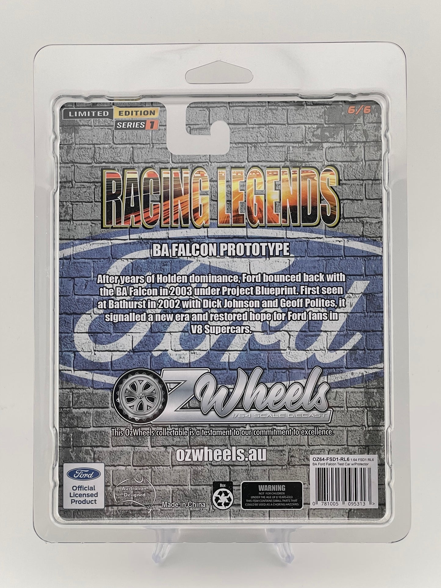 Oz Wheels Fully Sick Detail Racing Legends Limited Edition Series 1 6/6 BA Falcon Prototype