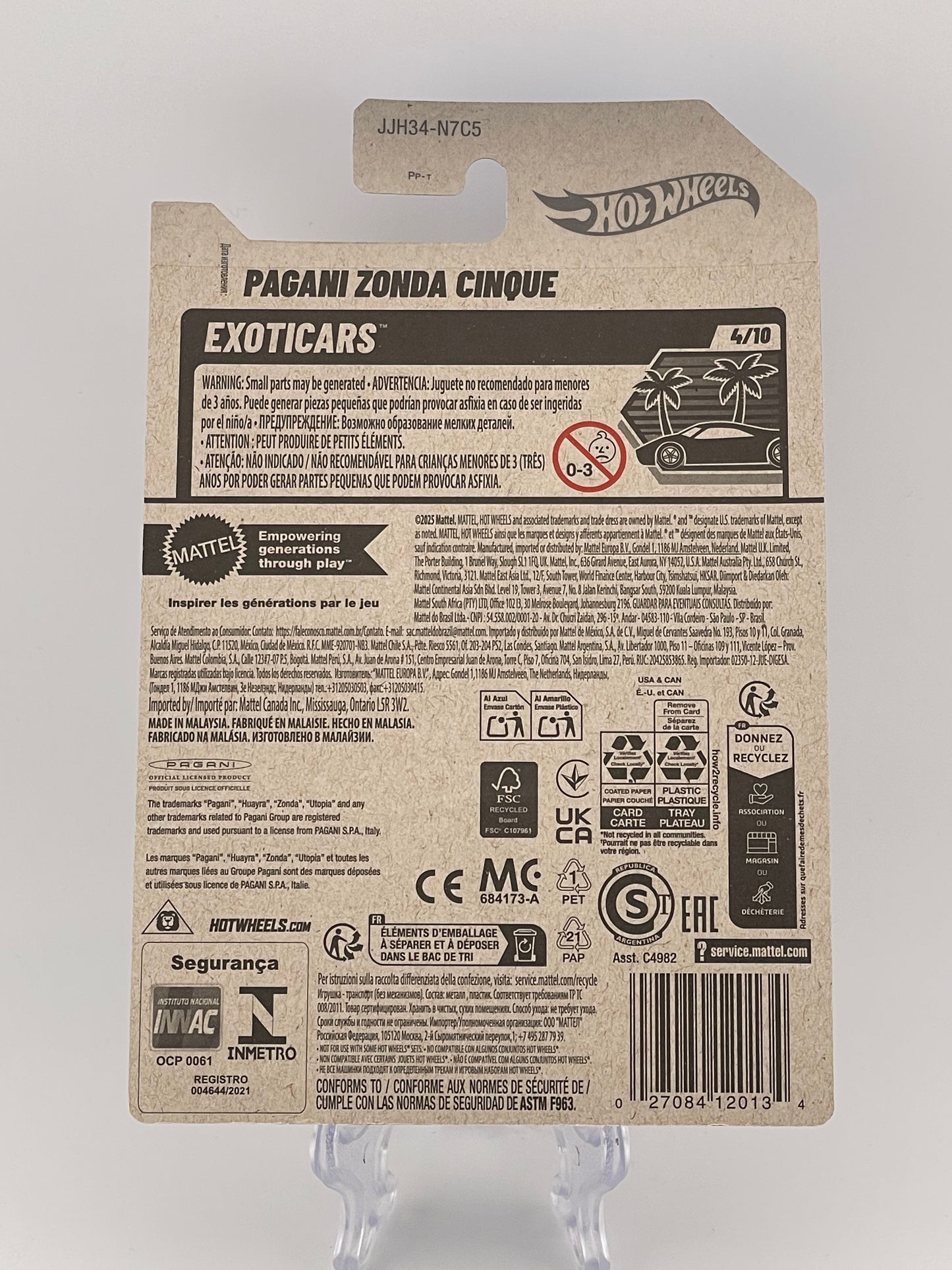 Hot Wheels Mainline Pagani Zonda Cinque Exoticars 4/10