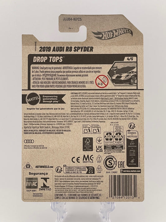 Hot Wheels Mainline 2019 Audi R8 Spyder Drop Tops 4/5
