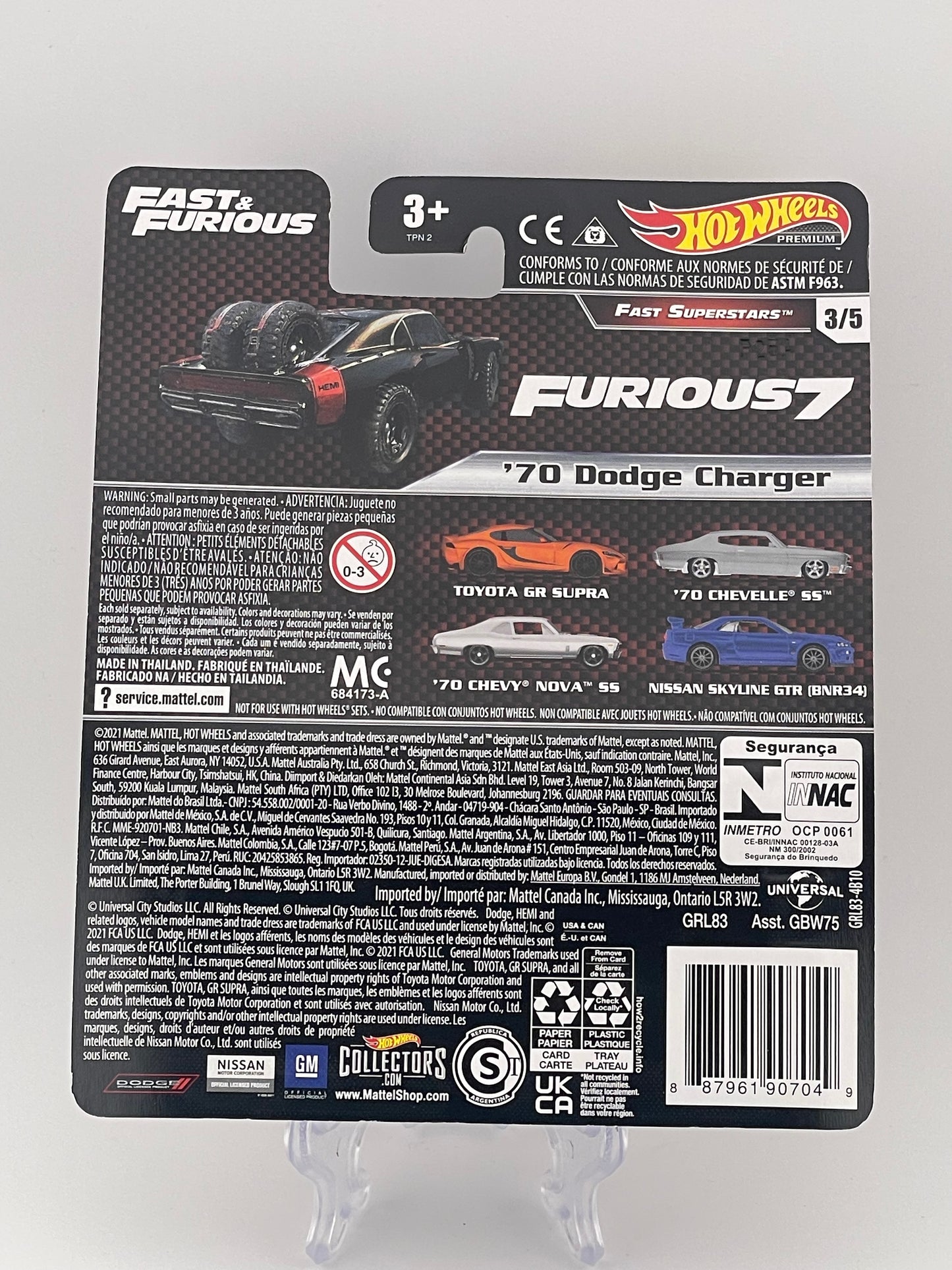 Hot Wheels Premium Fast & Furious 3/5 '70 Dodge Charger
