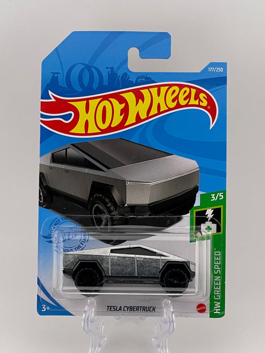 Hot Wheels Mainline Tesla Cybertruck HW Green Speed 3/5