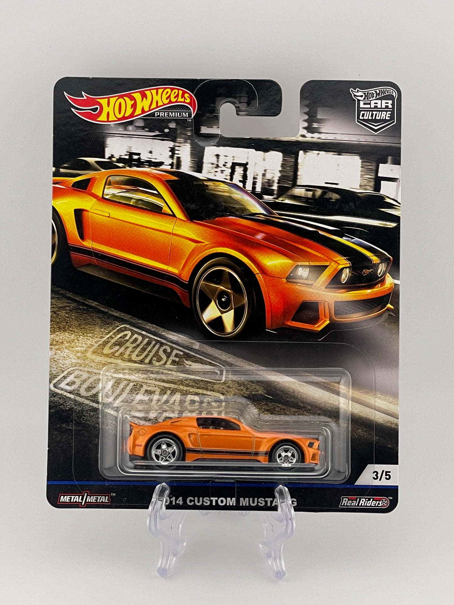 Hot Wheels Premium Car Culture Cruise Boulevard 3/5 2014 Custom Mustang