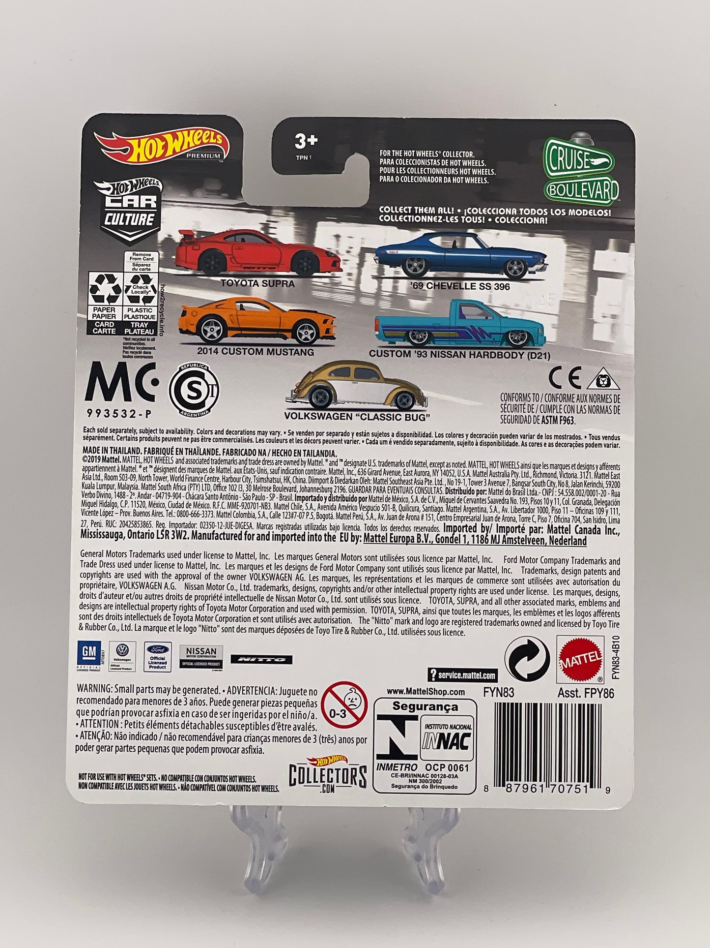 Hot Wheels Premium Car Culture Cruise Boulevard 3/5 2014 Custom Mustang