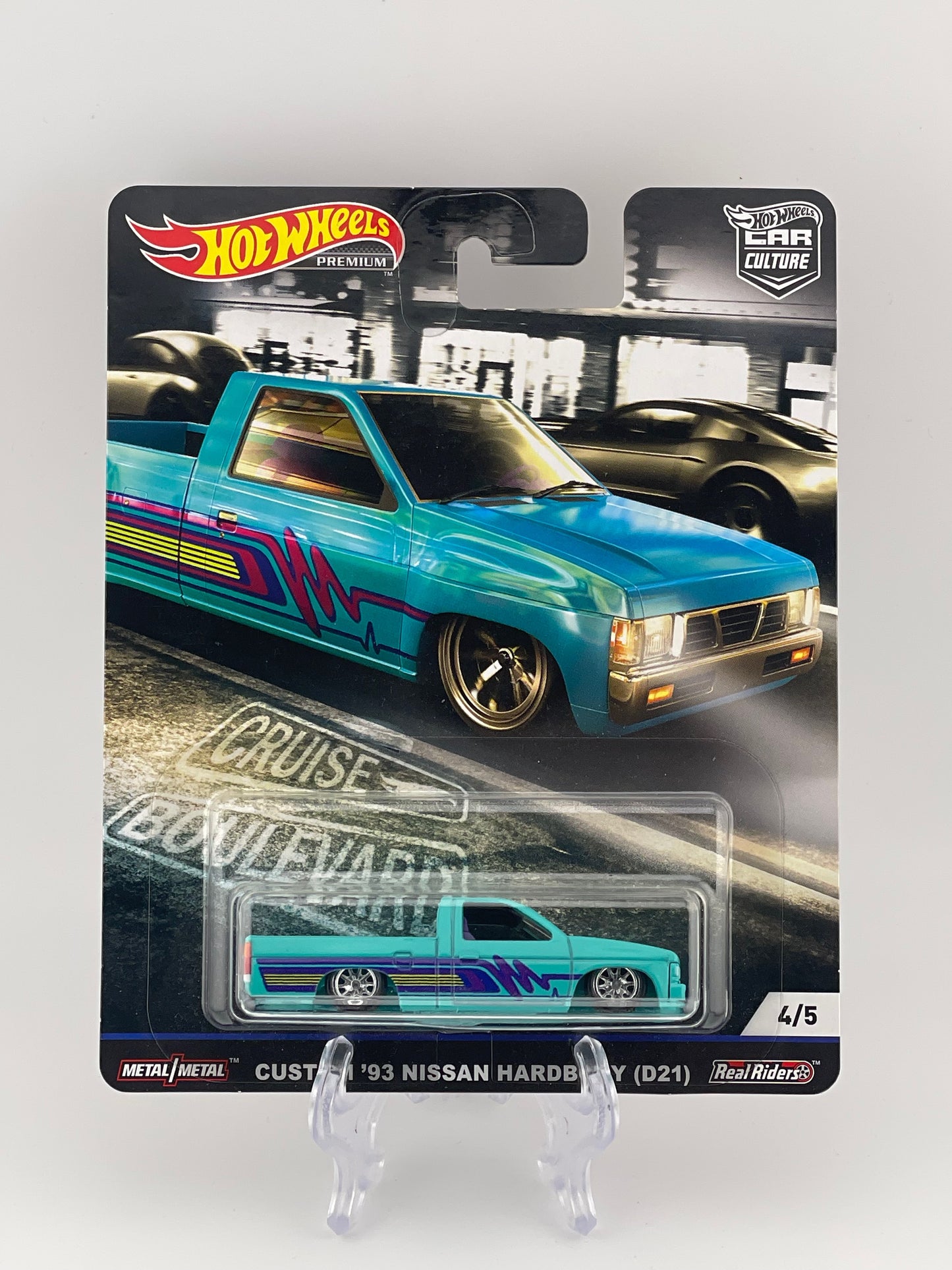 Hot Wheels Premium Car Culture Cruise Boulevard 4/5 Custom '93 Nissan Hardbody (D21)