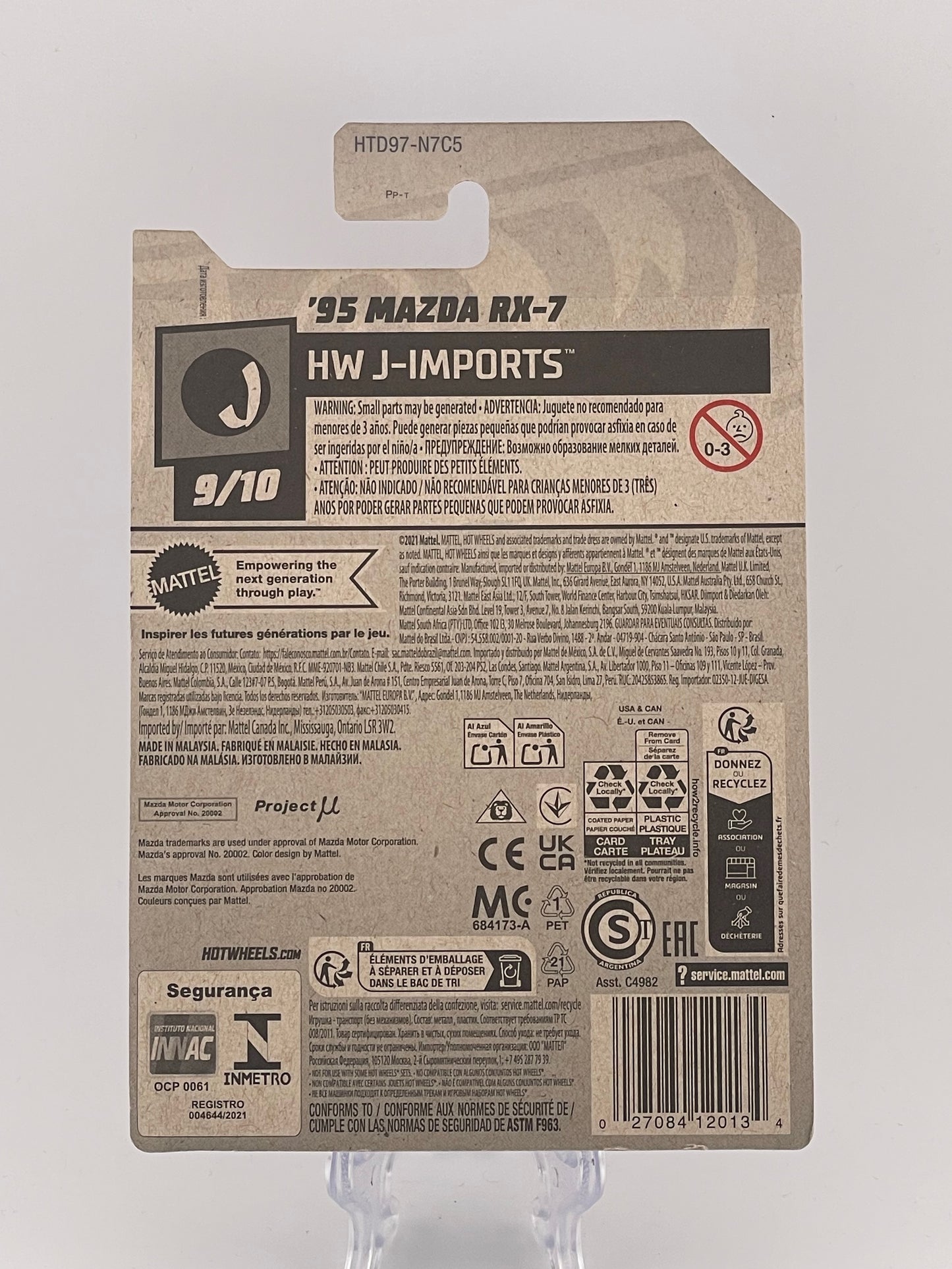 Hot Wheels Mainline '95 Mazda RX-7 HW J-Imports 9/10