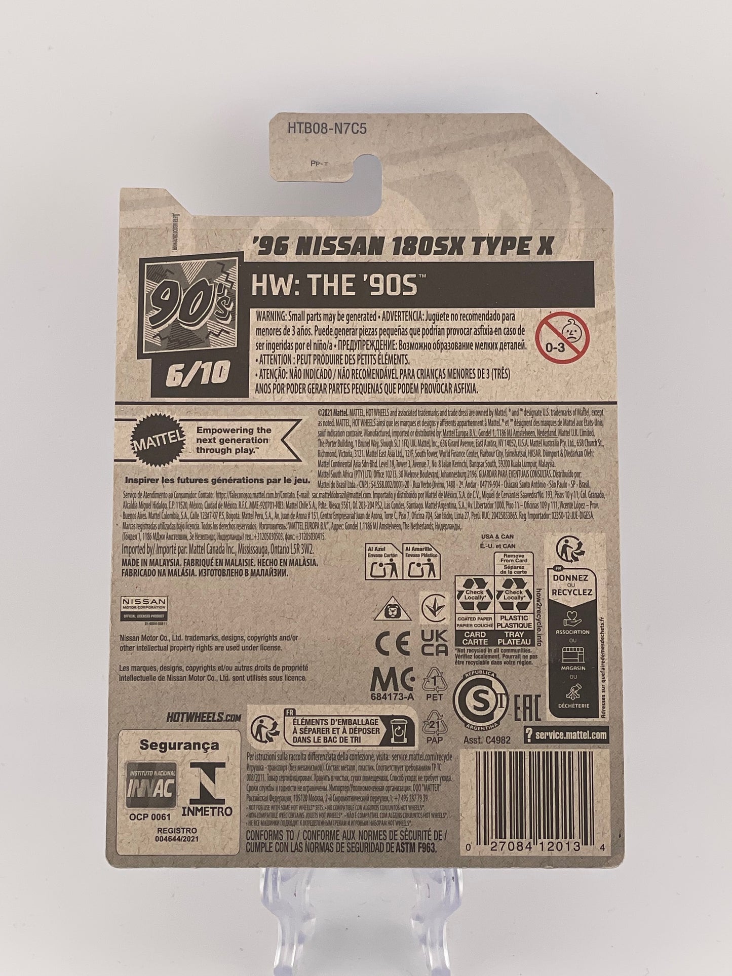 Hot Wheels Mainline '96 Nissan 180SX Type X HW: The '90S 6/10
