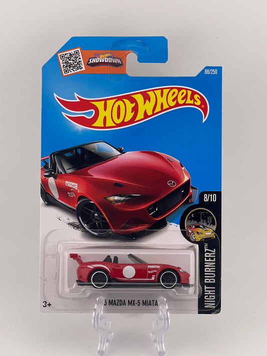 Hot Wheels Mainline '15 Mazda MX-5 Miata Night Burnerz 8/10 *Check Description*
