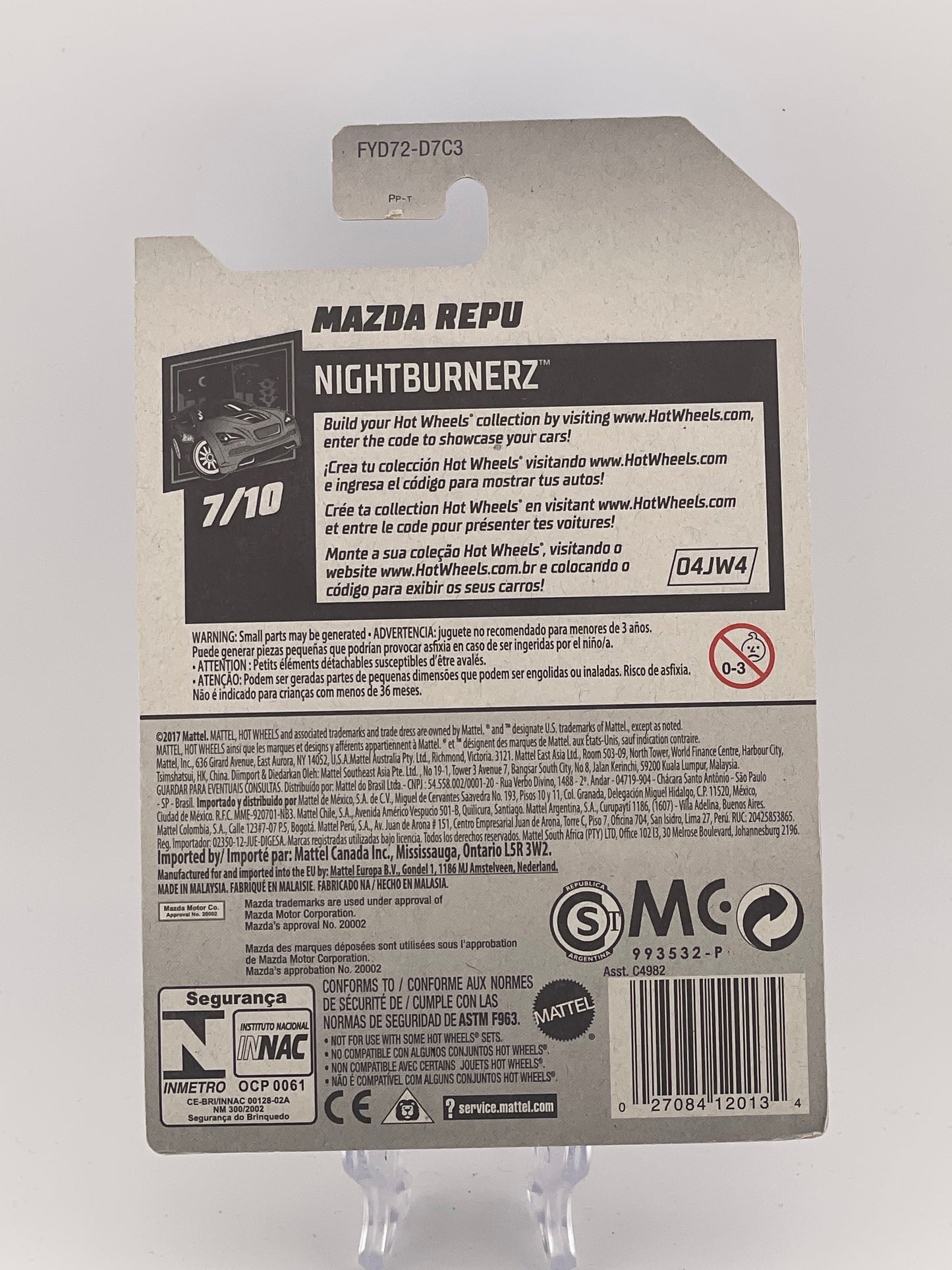 Hot Wheels Mainline Mazda Repu Nightburnerz 7/10