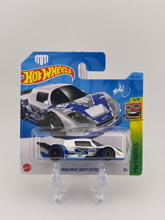 Hot Wheels Mainline Mad Mike Drift Attack HW Exotics 5/10 *Short Card* *Check Description*