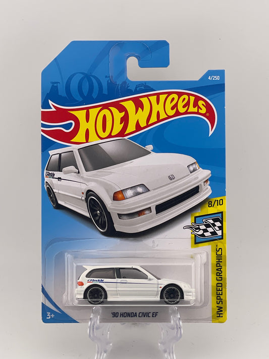 Hot Wheels Mainline '90 Honda Civic EF HW Speed Graphics 8/10 *Check Condition*