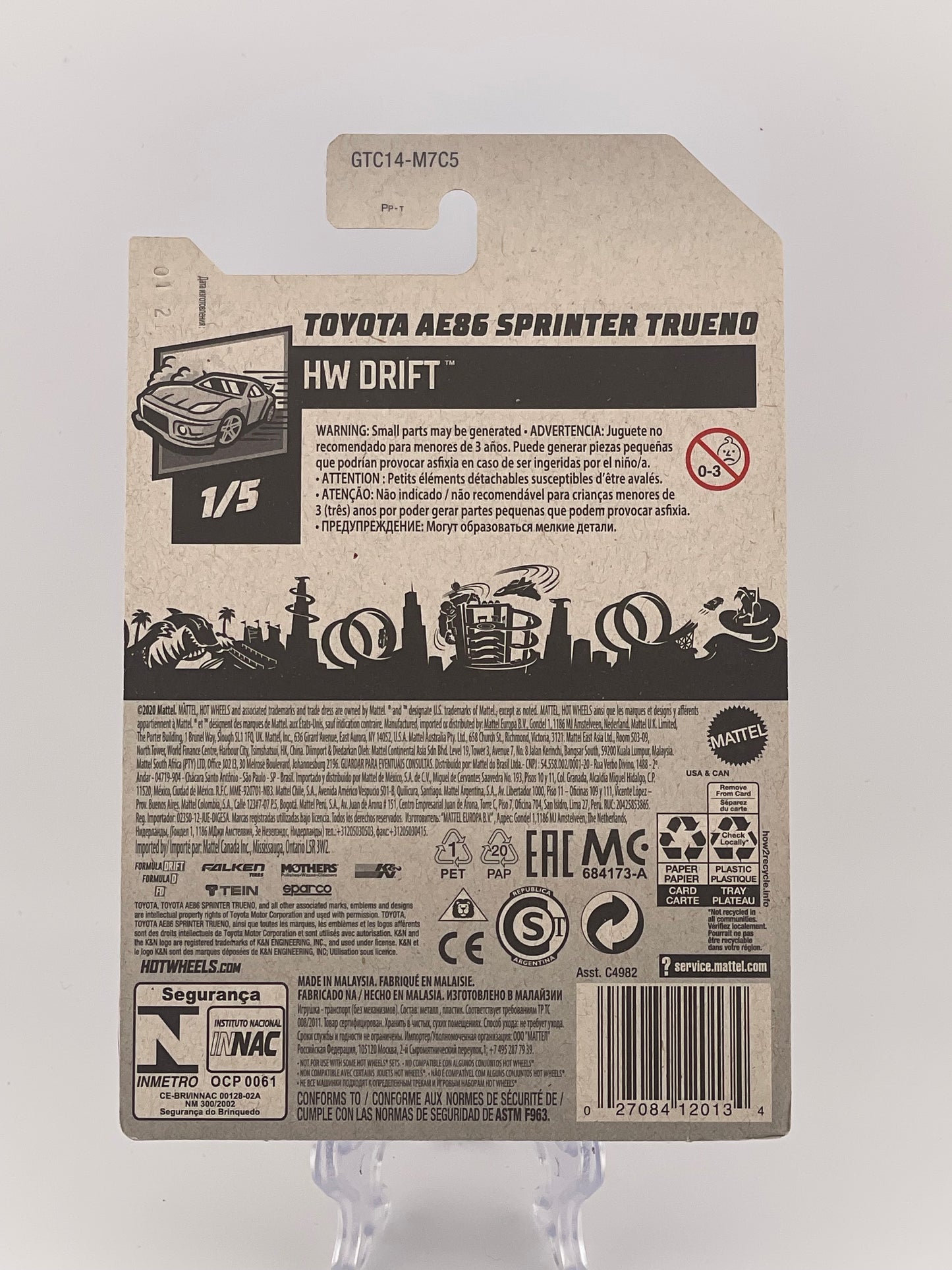 Hot Wheels Mainline Toyota AE86 Sprinter Trueno HW Drift 1/5 *Check Condition*