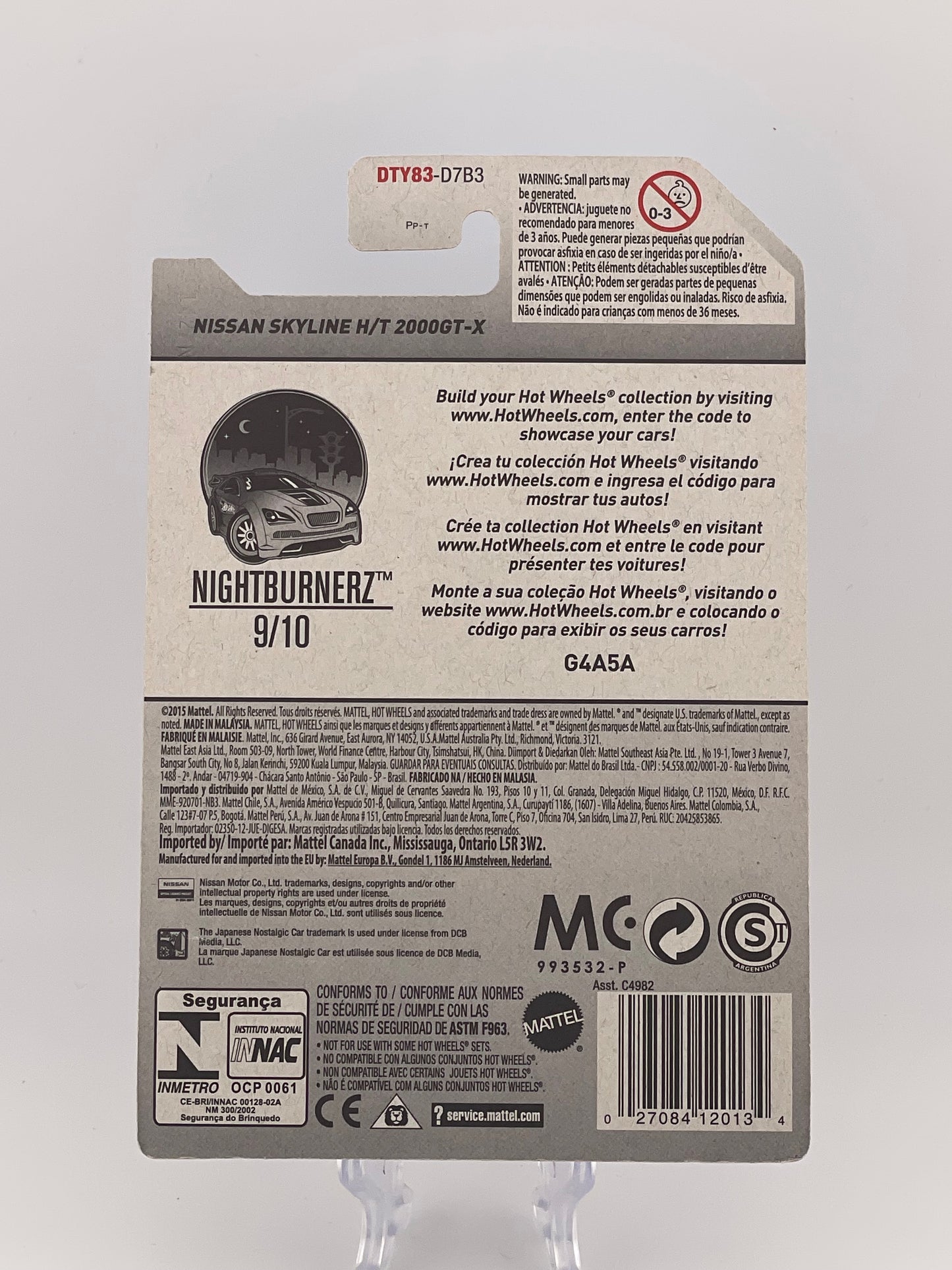 Hot Wheels Mainline Nissan Skyline H/T 2000GT-X Nightburnerz 9/10