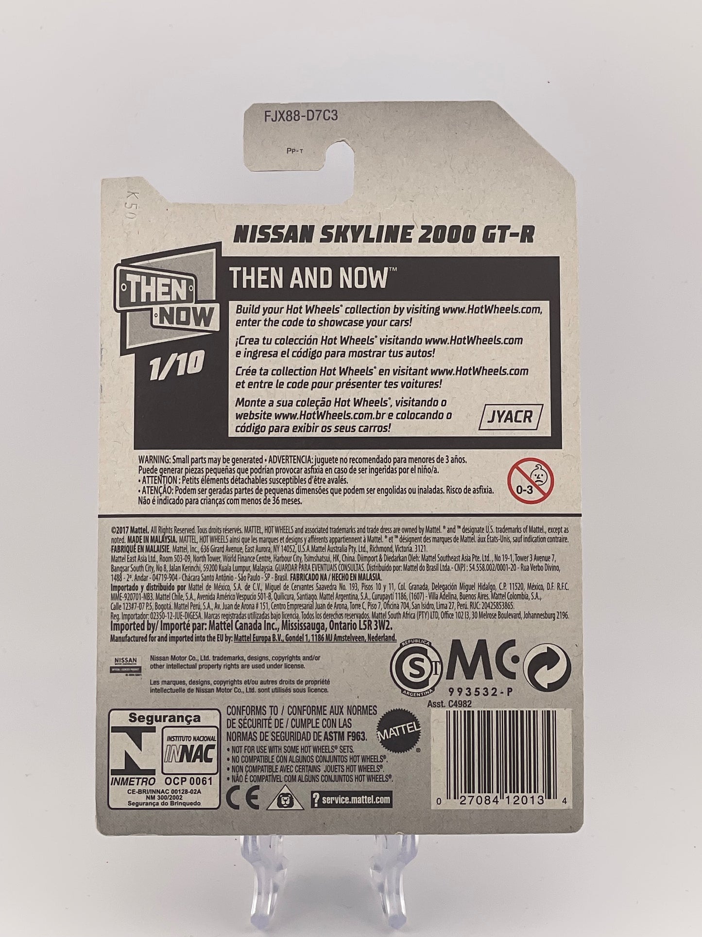 Hot Wheels Mainline Nissan Skyline 2000 GT-R Then And Now 1/10
