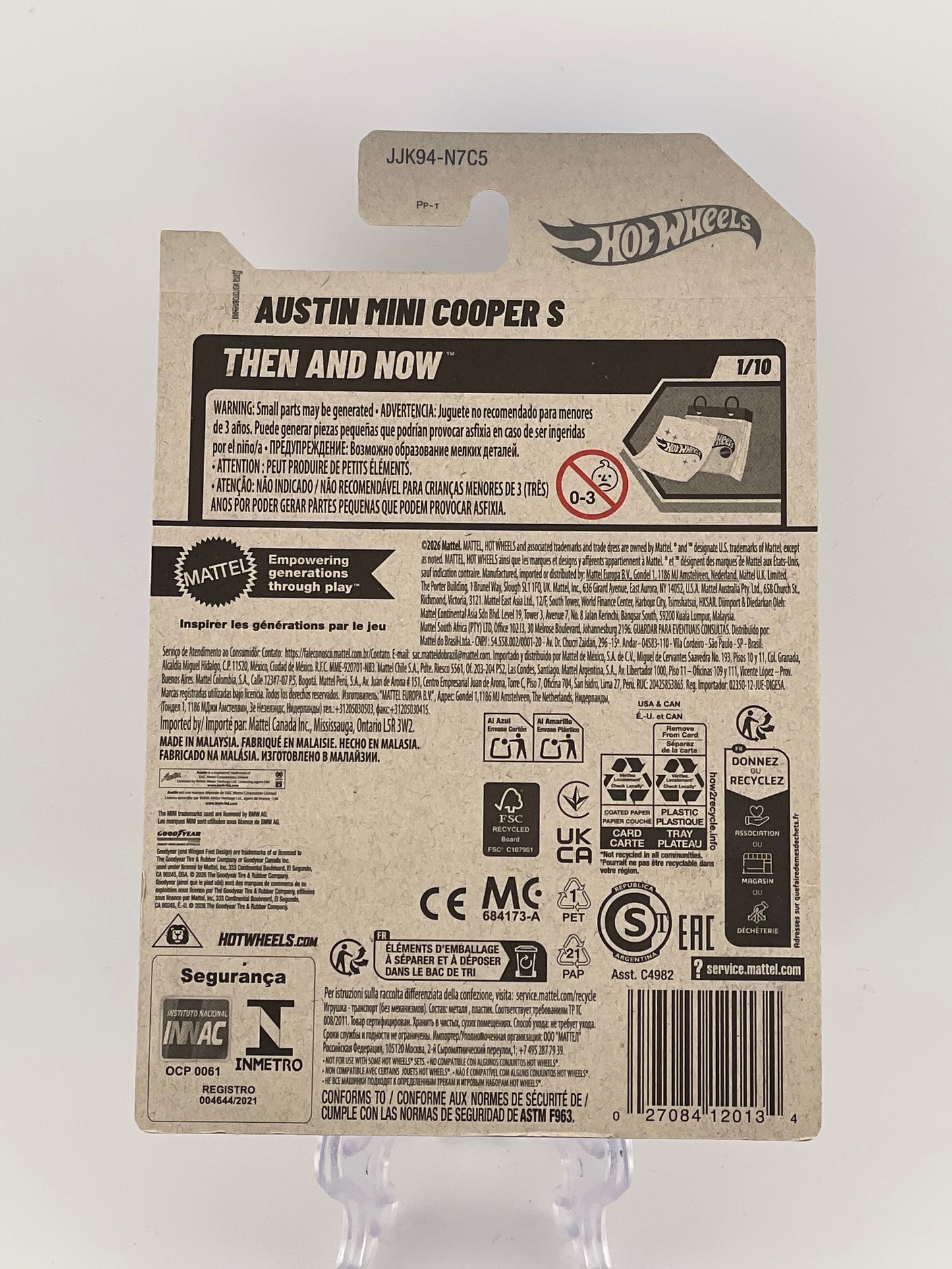 Hot Wheels Mainline Austin Mini Cooper S Then And Now 1/10