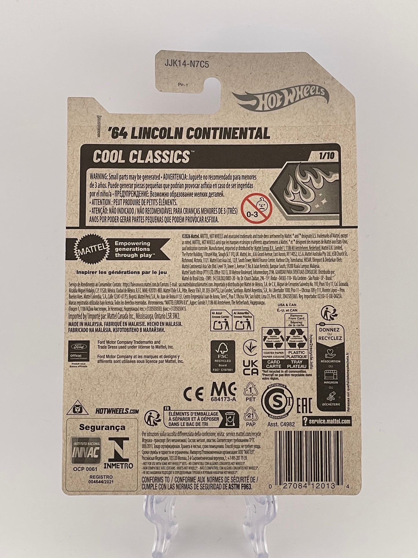 Hot Wheels Mainline ;64 Lincoln Continental Cool Classics 1/10