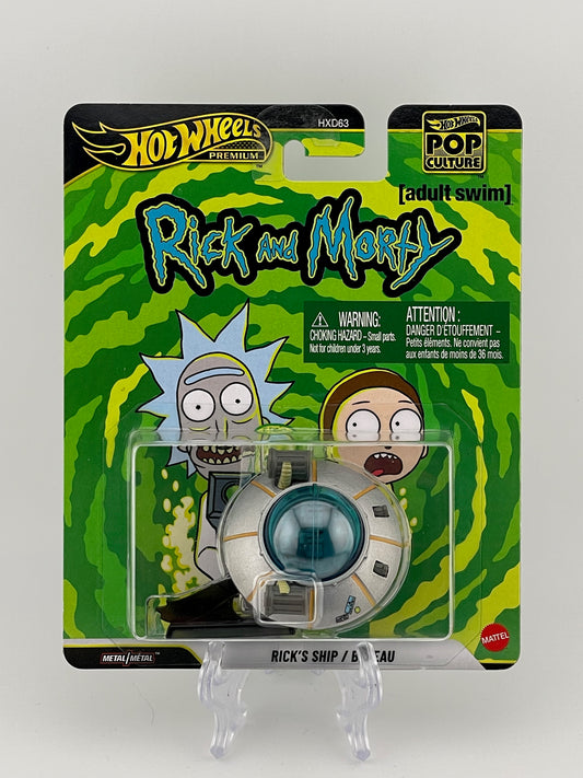 Hot Wheels Premium Pop Culture Rick And Morty Rick's Ship *International Sticker*