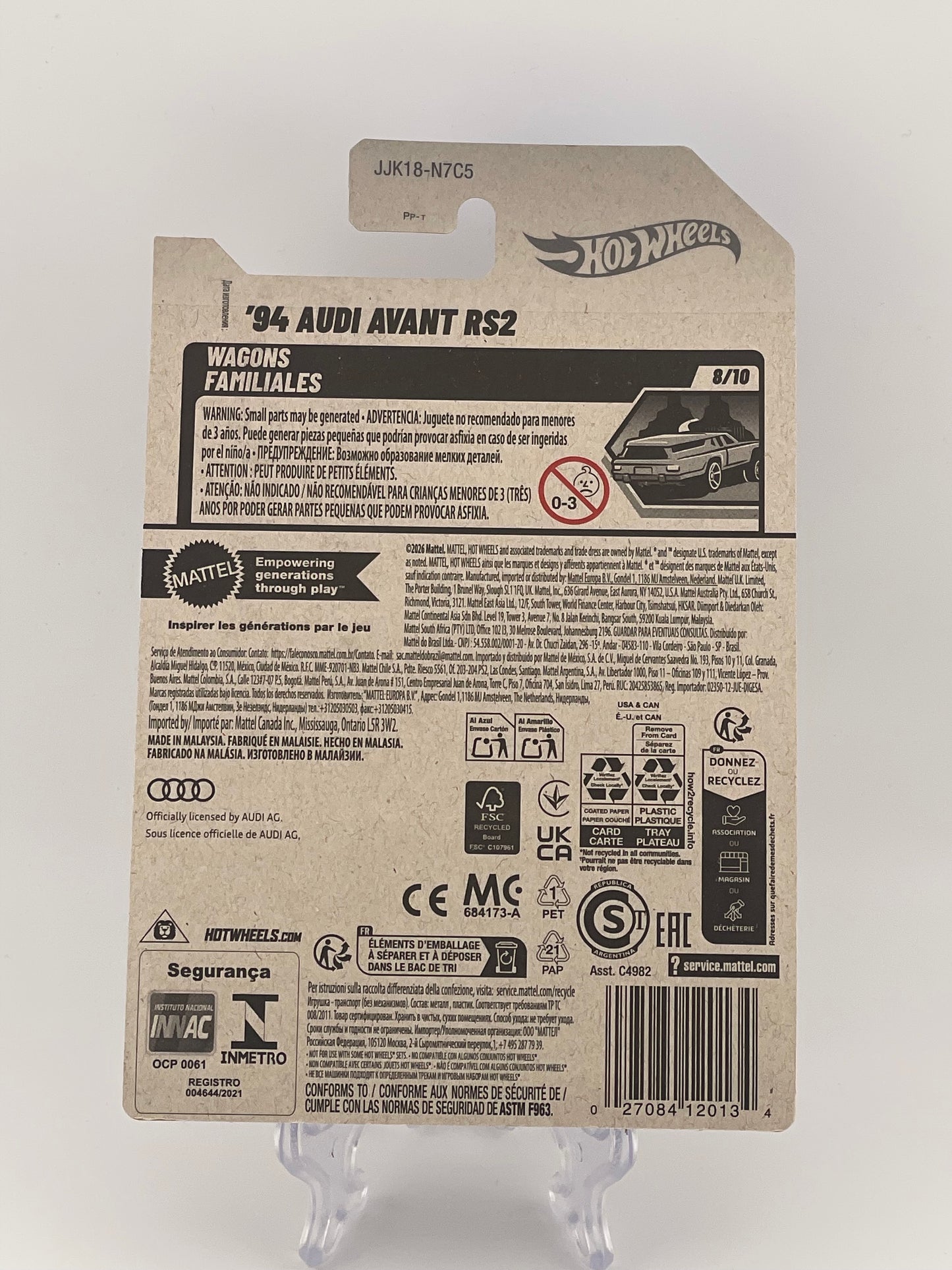Hot Wheels Mainline '94 Audi Avant RS2 Wagons Familiales 8/10