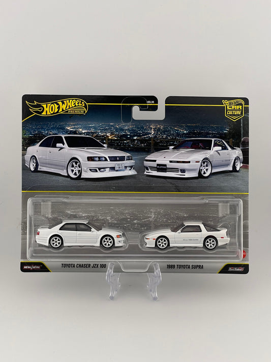 Hot Wheels Premium Car Culture Twin Pack Toyota Chaser JZX 100 + 1989 Toyota Supra