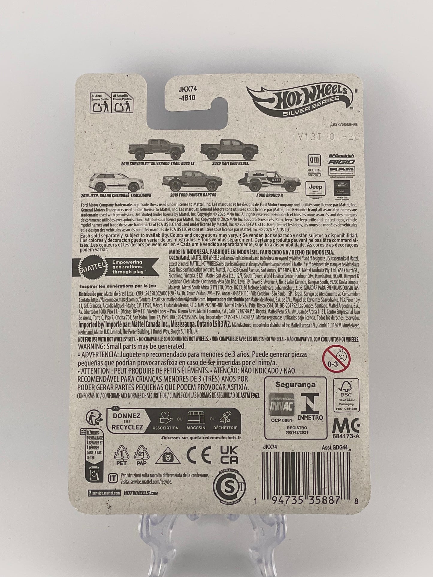 Hot Wheels Silver Series Performance Trucks 4/5 2019 Ford Ranger Raptor