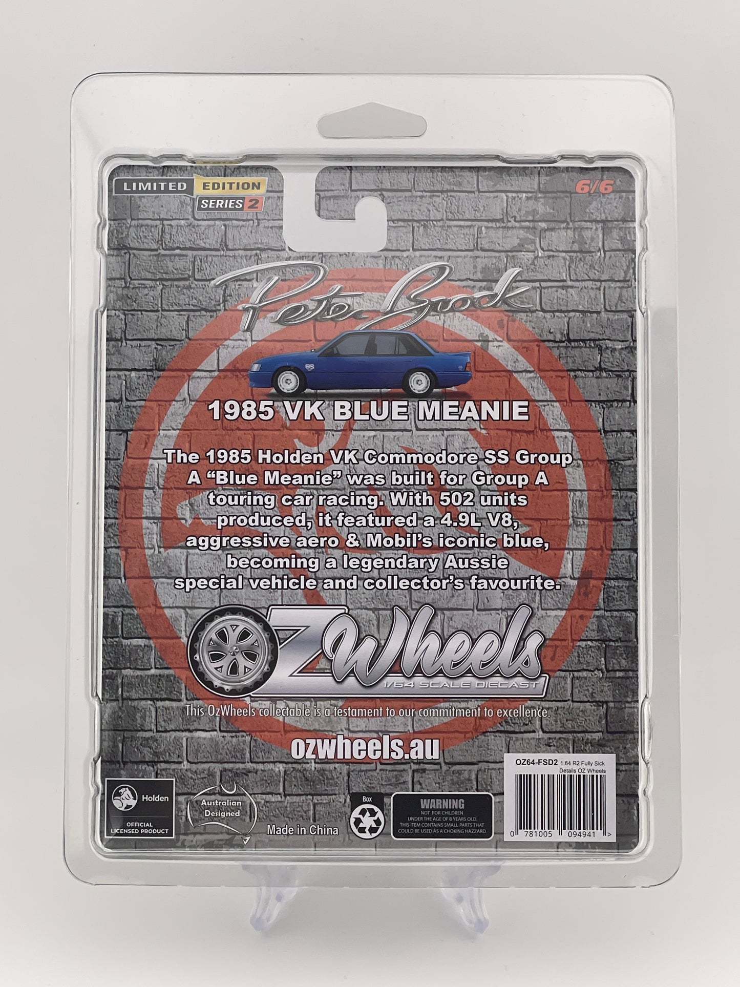 Oz Wheels Fully Sick Detail Series 2 6/6 VK Blue Meanie Peter Brock