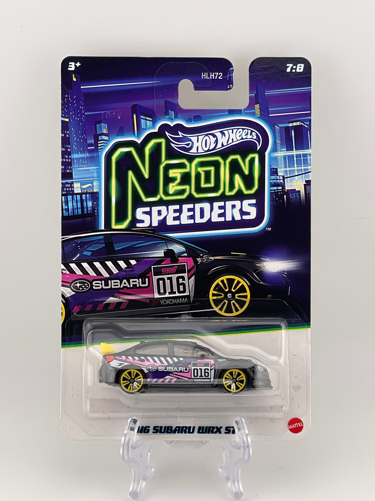Hot Wheels Silver Series Neon Speeders 7/8 2016 Subaru WRX STI