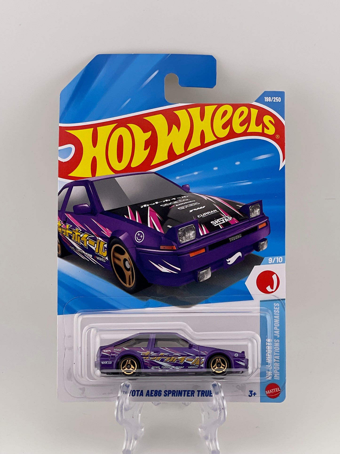 Hot Wheels Mainline Toyota AE86 Sprinter Trueno HW J-Imports 9/10