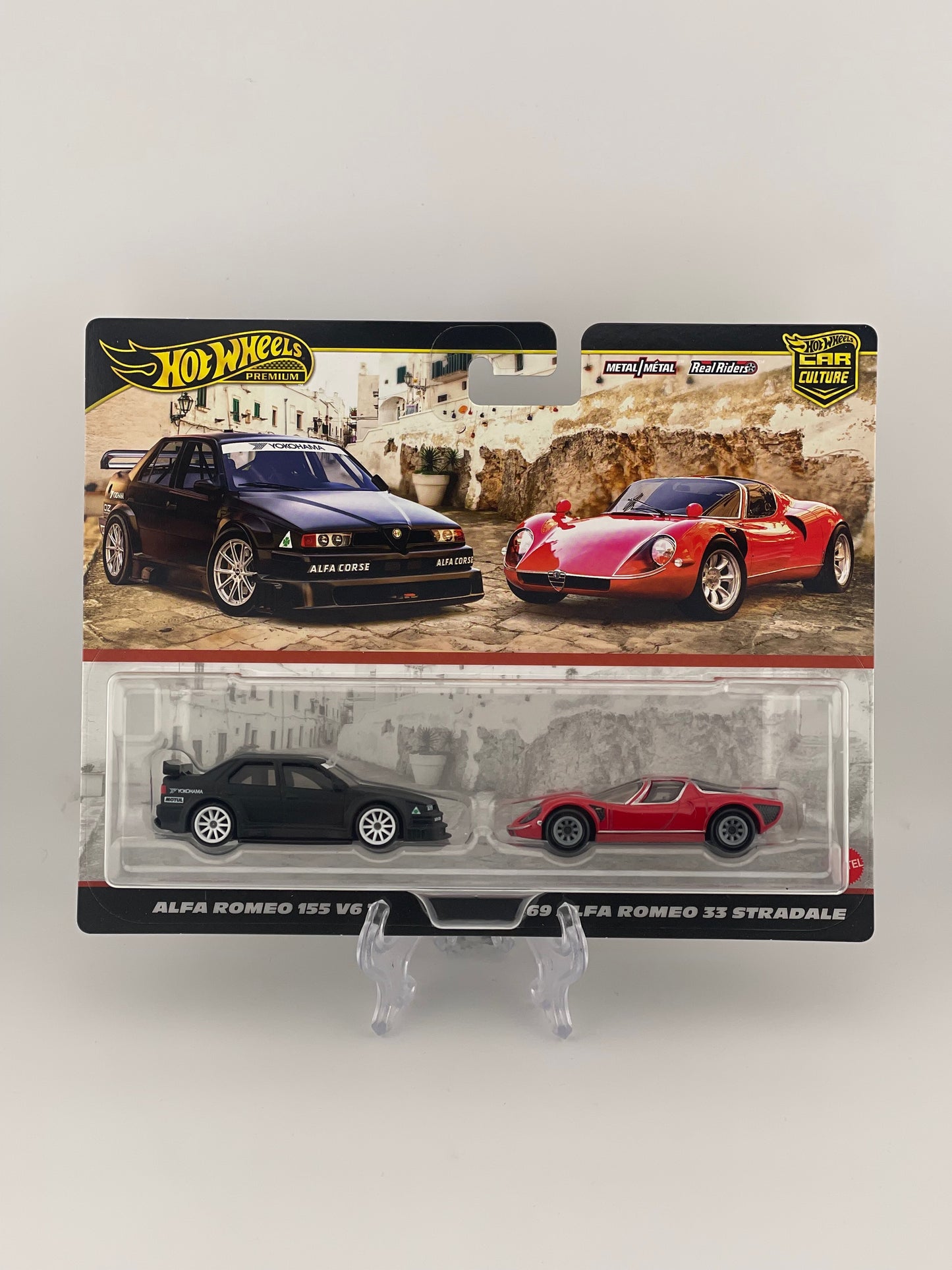 Hot Wheels Premium Car Culture Twin Pack Alfa Romeo 155 V6 TI + '69 Alfa Romeo 33 Stradale
