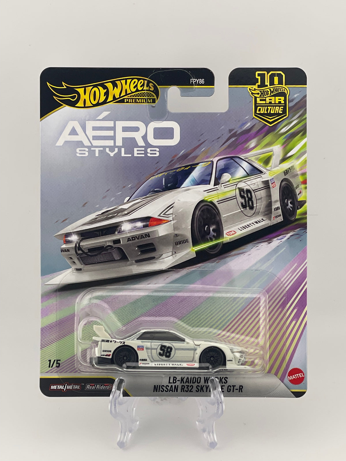 Hot Wheels Premium Car Culture Aéro Styles 1/5 LB-Kaido Works Nissan R32 Skyline GT-R