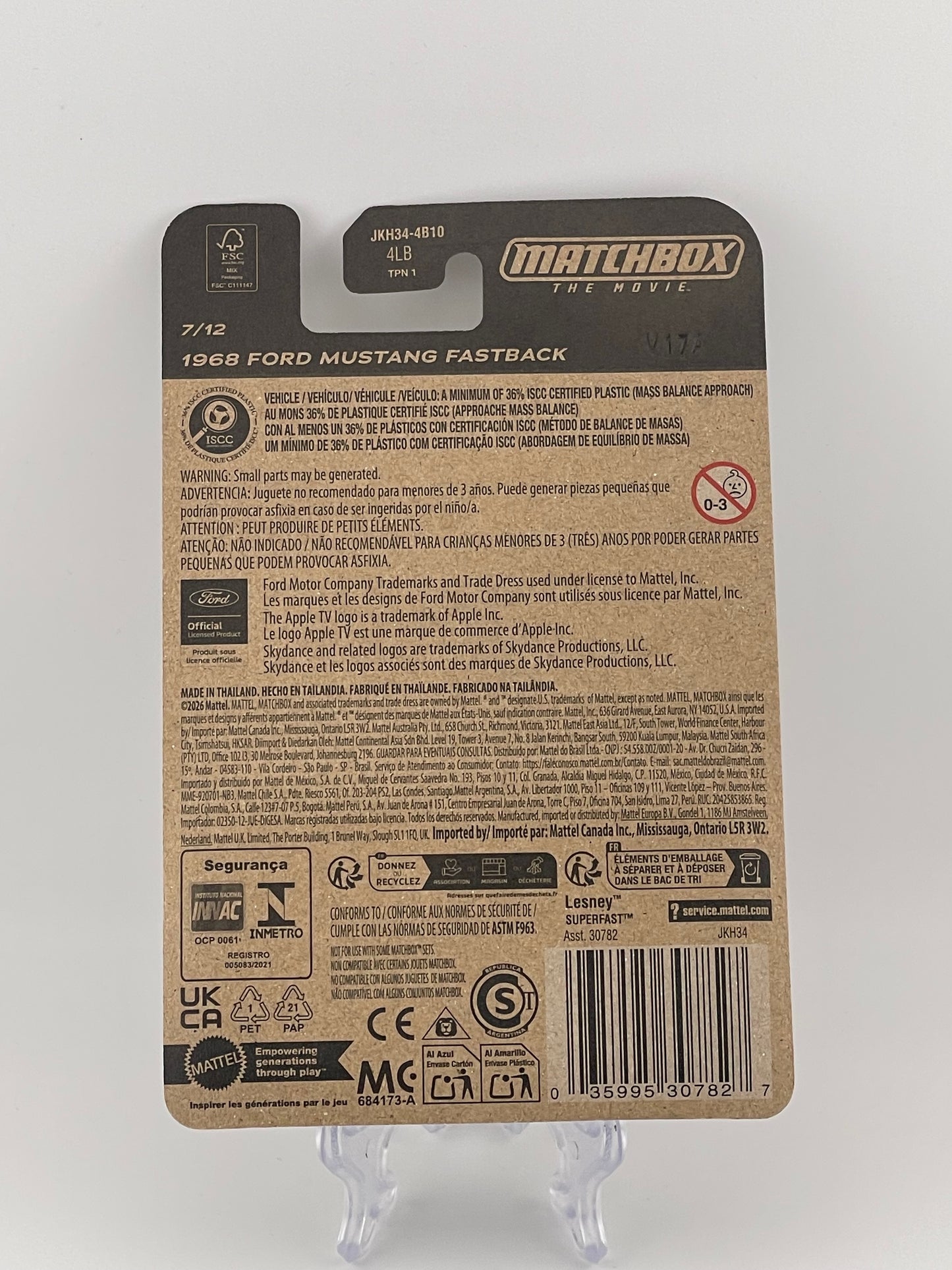 Matchbox "Matchbox The Movie" 1968 Ford Mustang Fastback 7/12