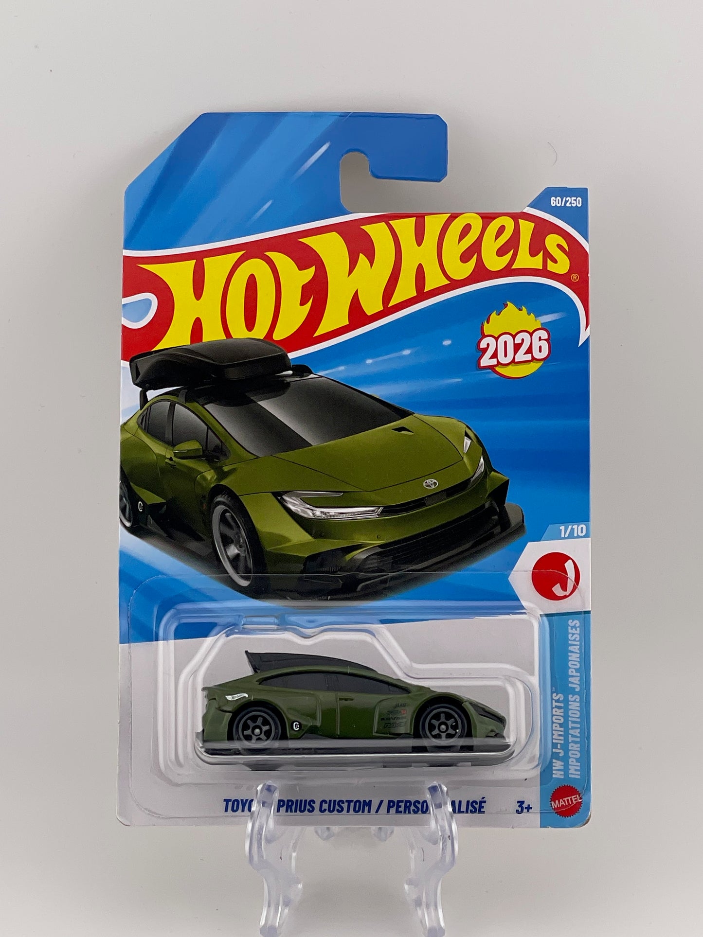 Hot Wheels Mainline Toyota Prius Custom *Ski Box Variation* HW J-Imports 1/10