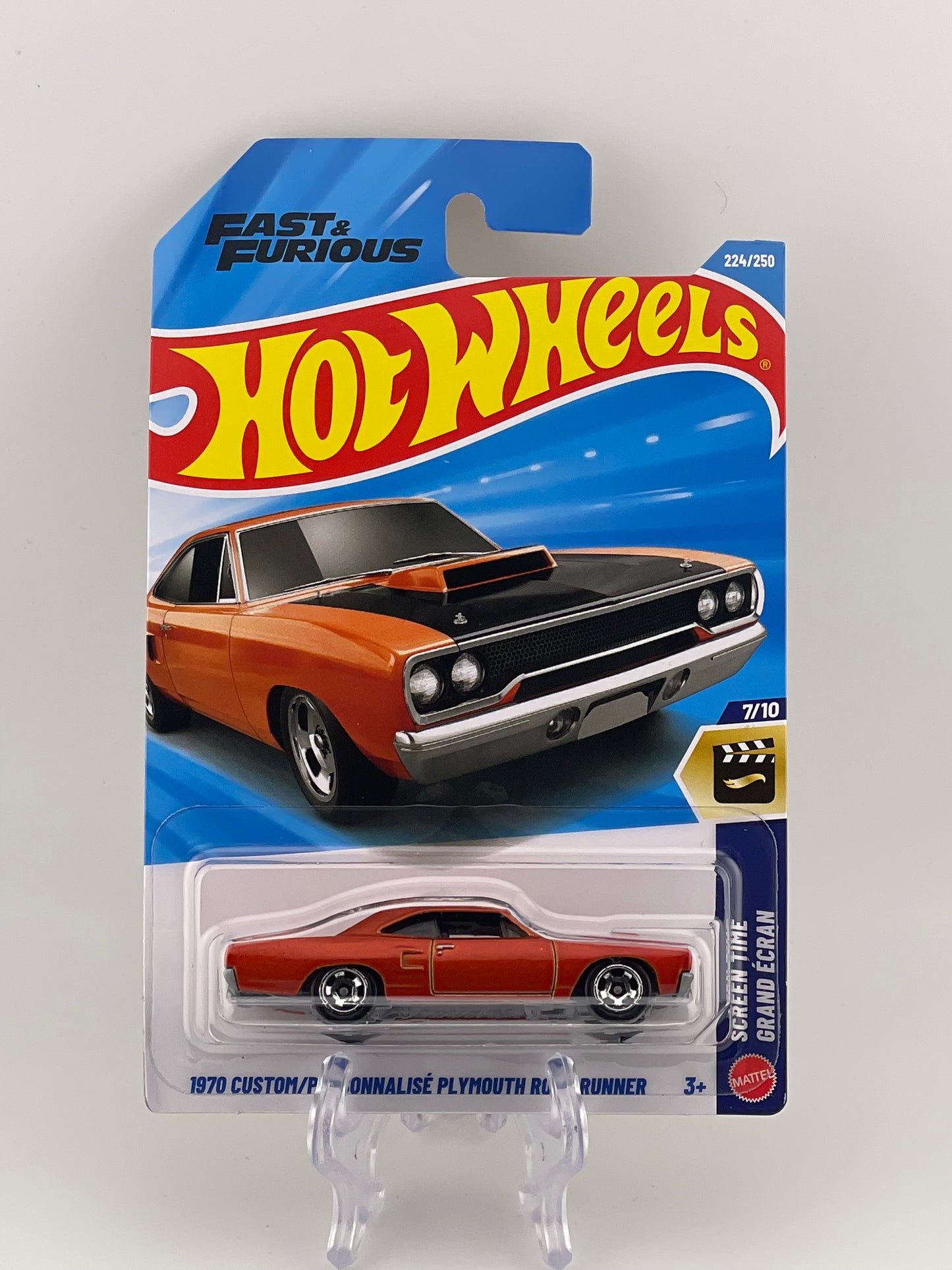 Hot Wheels Mainline Fast & Furious 1970 Custom Plymouth Road Runner Screen Time 7/10