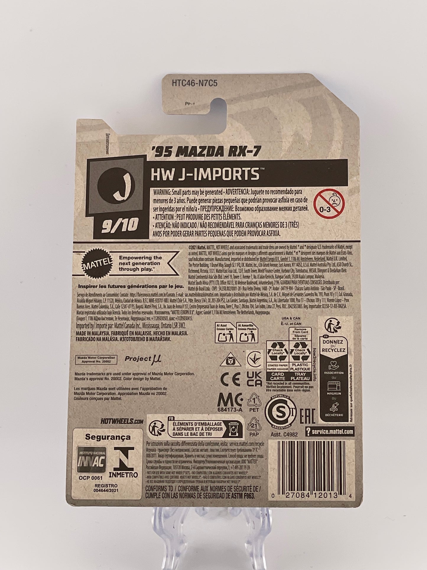 Hot Wheels Mainline '95 Mazda RX-7 HW J-Imports 9/10