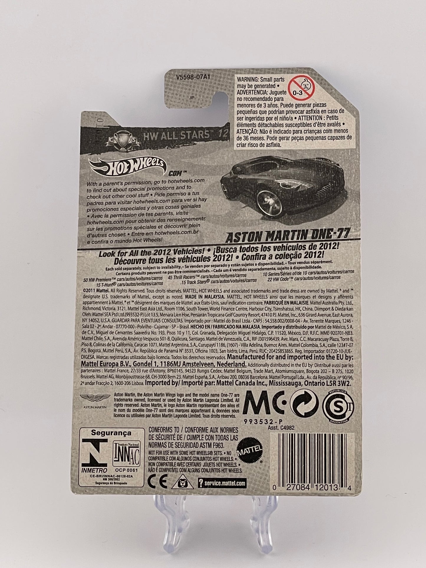 Hot Wheels Mainline Aston Martin One-77 HW All Stars 12 3/10
